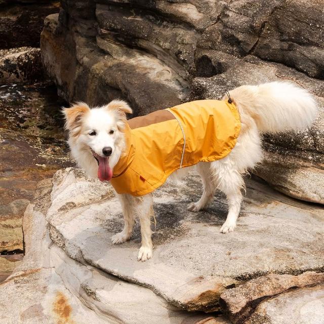 【CAMPET】Shield-X 全境防水雨衣-日落黃-S-L(寵物全防水雨衣)