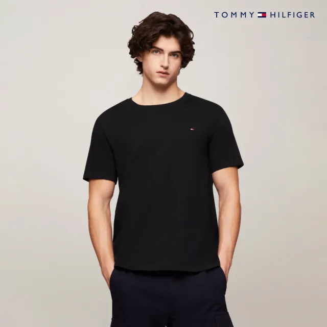 【TOMMY HILFIGER】官方旗艦館 彈力標準版型 Polo 衫_黑色