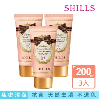 【SHILLS 舒兒絲】益生菌私密潔淨凝露3入(私密清潔/私密保養/降低乾癢)