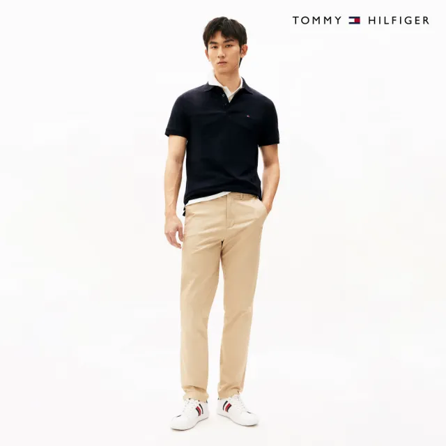 【TOMMY HILFIGER】官方旗艦館 彈性修身 Polo 衫 _藍色