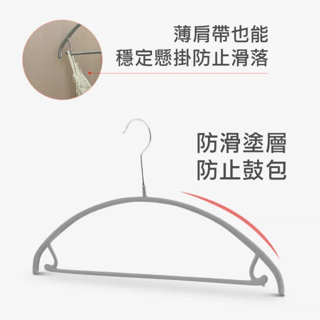 【MAWA】德國原裝進口時尚極簡止滑無痕套裝衣架42cm/20入 白