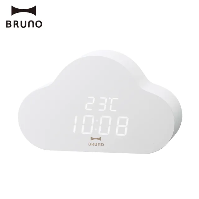 【BRUNO】BRUNO文青雲朵鐘(LED 顯示時間、日期、溫度)