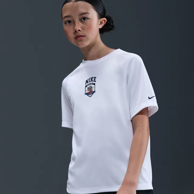 【NIKE 耐吉】短袖上衣 童裝 大童 男女童 K NK DF MULTI SS TOP GCEL 白 II0477-100