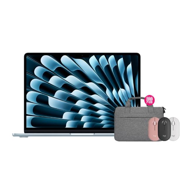 【Apple】無線滑鼠+電腦包★Macbook Air 13.6吋 M4 晶片 10核心CPU 與 10核心GPU 16G/512G SSD(2025)