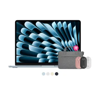【Apple】無線滑鼠+電腦包★Macbook Air 15.3吋 M4 晶片 10核心CPU 與 10核心GPU 16G/256G SSD(2025)