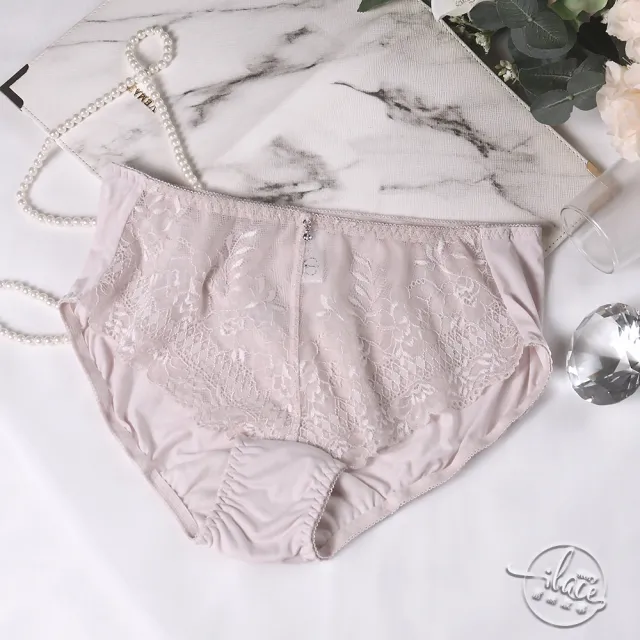 【LADY】花畔微夢系列 蕾絲/無痕/中腰平口褲 M-XL(晨曦灰/謐香膚/夜夢黑/月光藕)