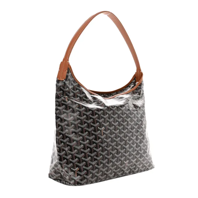 【GOYARD 高雅德】Boheme Hobo PM經典LOGO圖紋子母單肩包『entrupy安心購』(棕x黑)