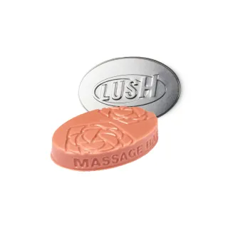 【LUSH 嵐舒】True Romance 瑰麗邂逅按摩芭組合(按摩芭x1+橢圓鐵盒x1/固體按摩油/花香/玫瑰/茉莉)