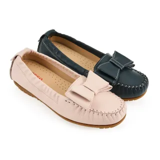 【A.S.O 阿瘦集團】BESO 芯軟Q系列-雙層蝴蝶結莫卡辛-直播限定(女鞋_2色任選)