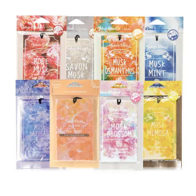 【日本John’s Blend】擴香瓶140ml+除臭噴霧280ml+香氛掛片3片(公司貨/任選)
