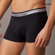 【CALVIN KLEIN】官方旗艦館 CK 同色標誌超細纖維低腰平口內褲_黑色
