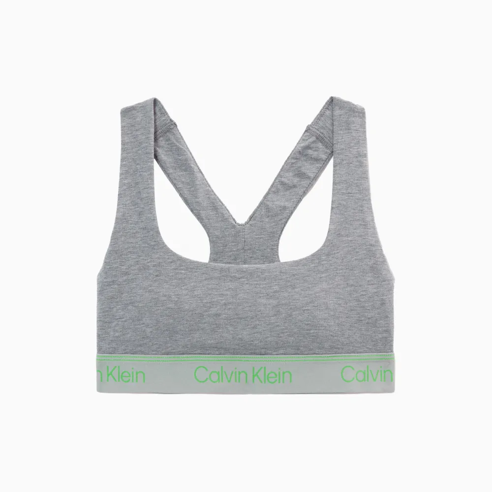 【CALVIN KLEIN】官方旗艦館 CK ATHLETIC 棉質薄墊無鋼圈胸罩_灰色