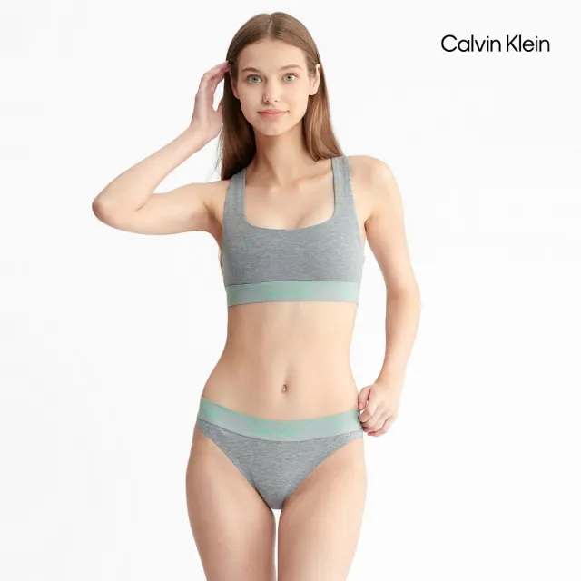 【CALVIN KLEIN】官方旗艦館 CK ATHLETIC 棉質薄墊無鋼圈胸罩_灰色