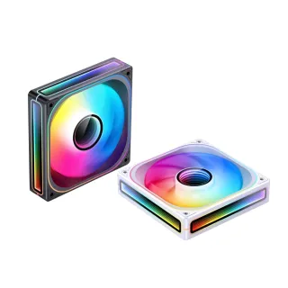 【JONSBO 喬思伯】ZB120 ARGB Gen1 一體式全幅無限鏡風扇 黑/白(3年換新/模組化接頭/TH水冷風扇)