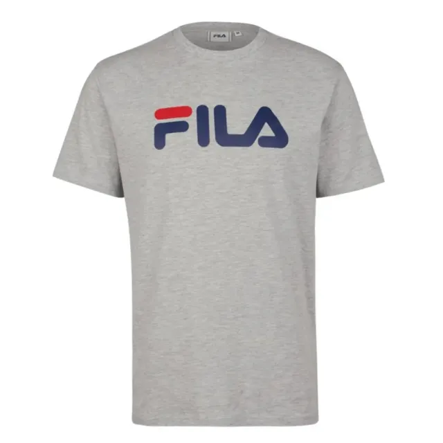 【FILA】經典印刷基本款 圓領純棉 短袖T恤 短T 上衣(美國進口平行輸入)