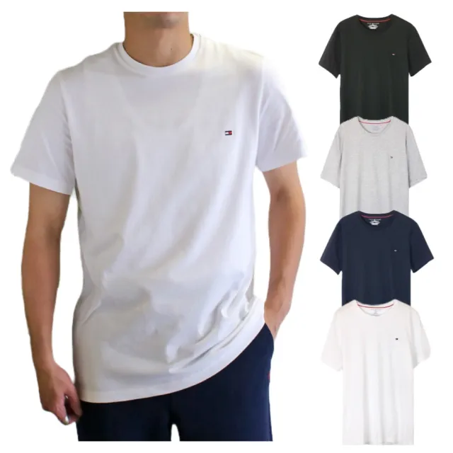 【Tommy Hilfiger】經典刺繡小LOGO 簡約休閒棉質 短袖 T恤 短T 上衣(美國平行輸入)