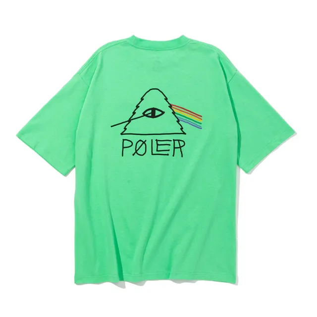 【POLER STUFF】日本限定 POLER PSYCHEDELIC RELAX FIT TEE 魔幻彩虹山形眼寬版短袖Tee(海軍藍)
