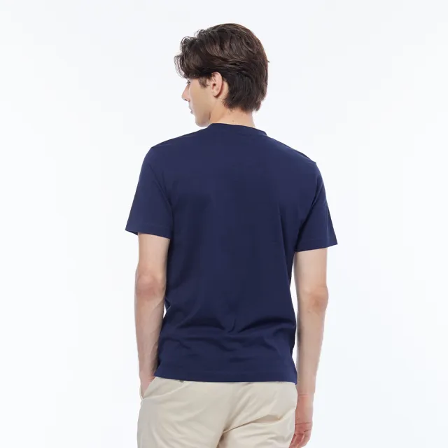 【NAUTICA】官方旗艦 男裝  指南針圖騰印花短袖T恤(藍色)