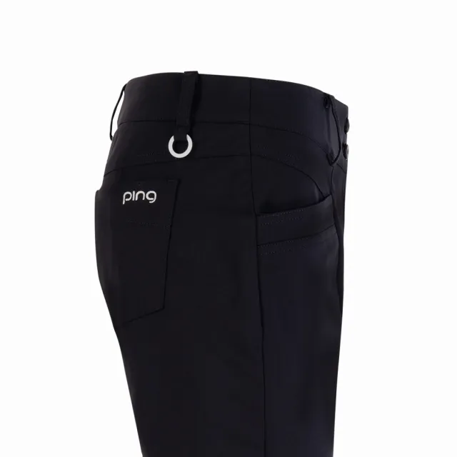 【PING】女款高彈力修身喇叭褲-黑(GOLF/高爾夫球褲/RE25110-88)