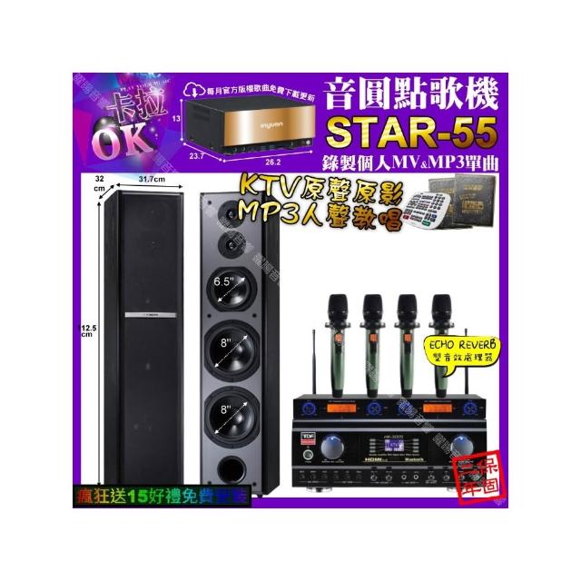 【音圓】STAR-55+TDF HK-300S+TDF M-6+YAKO AD-100X2(卡拉OK組合/音響設備)
