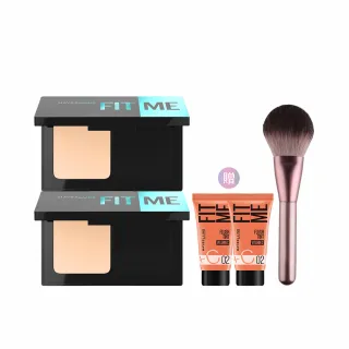 【MAYBELLINE 媚比琳】反孔特霧全進化零瑕嫩粉餅SPF44 2入組(新包裝 #最強磨皮嫩粉餅)