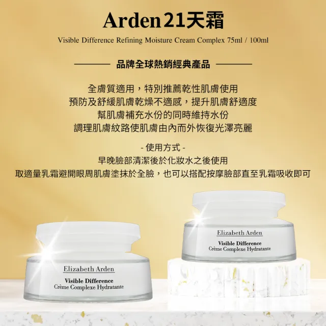 【伊麗莎白雅頓】21天霜100ml 二入組(國際航空版)