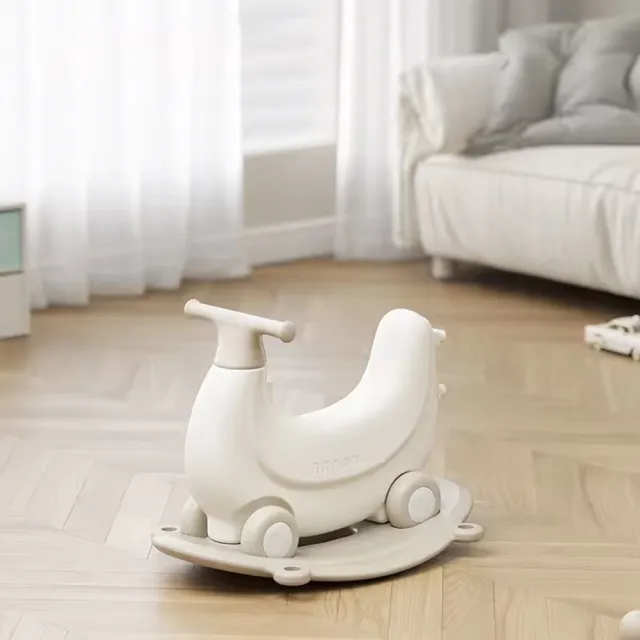 【i-Smart】四合一多功能日系香蕉造型蹦蹦車(搖搖馬｜滑步車｜嚕嚕車)