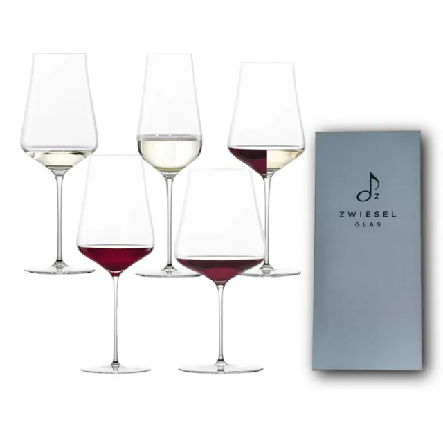 【ZWIESEL GLAS】Duo輕薄系列 德國手工通用酒杯(1入手工杯禮盒+2入禮盒組)