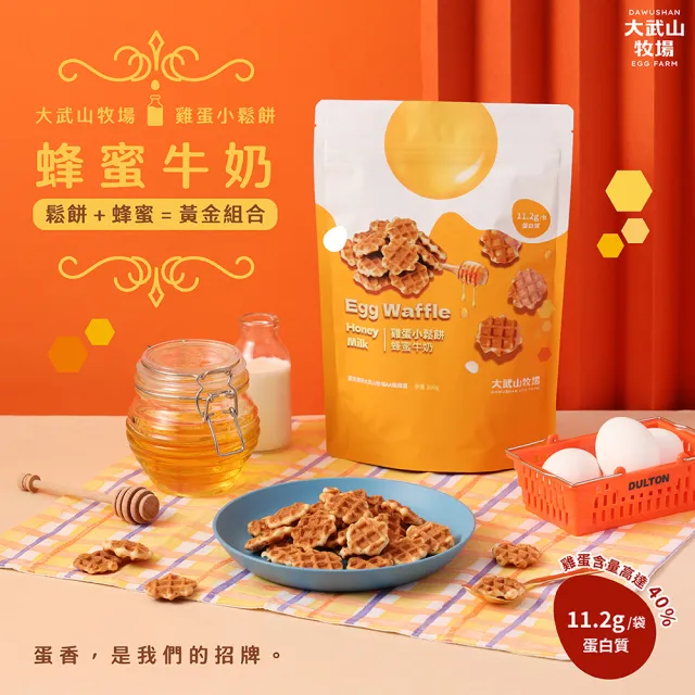【大武山牧場】雞蛋小鬆餅系列4包(原味/蜂蜜牛奶/咖啡歐蕾/餅乾/零食)