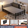 【MINE家居】折疊床 單人床  雙色選購 升級198公分 寬90cm(免安裝 工業鋼架結實穩固)