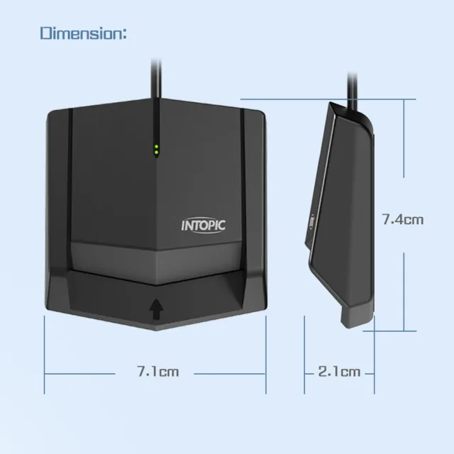 【INTOPIC】晶片讀卡器 CR-50(支援最新 Windows / Mac / Linux)