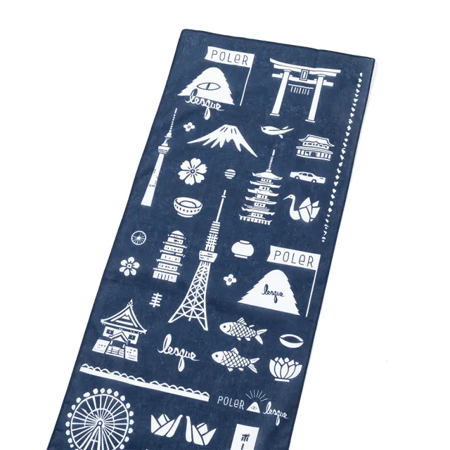 【POLER STUFF】日本限定 Poler x Lesque TENUGUI 聯名手拭い-日式手巾(海軍藍)