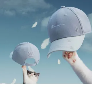 【Champion】官方直營 中性-C-LIFE 貓咪logo刺繡棒球帽-淺藕色/淺米色(U5BACCU16P2)