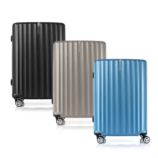 【Samsonite 新秀麗】28吋 ENOW 可擴充大容量輕量PC防盜拉鍊避震輪前掛鉤行李箱/旅行箱(多色可選)
