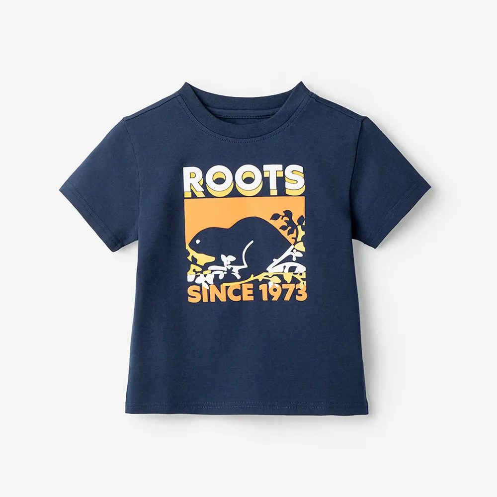 【Roots】Roots 小童-ROOTS EXHIBITION 短袖上衣(深藍色)
