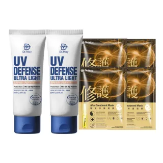 【Dr. May 美博士】專業隔離高效防曬乳 SPF50+PA++++60ml 二入組(買1送1 海洋友善 戶外防水 身體適用)