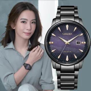 【CITIZEN 星辰】Hebe田馥甄配戴款 紫色星河 光動能都會女錶 母親節 禮物 送禮(BM7595-89X)