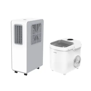 【DIKE】1+1超值組 冰風Pro 多功能移動式水冷氣 移動式空調+自動快速製冰機(HLE705+HKE540)