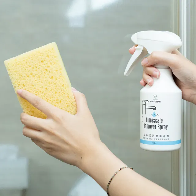 【淨毒五郎】浴廁清潔組四件組(水垢清潔+除黴*2+海綿*1組)