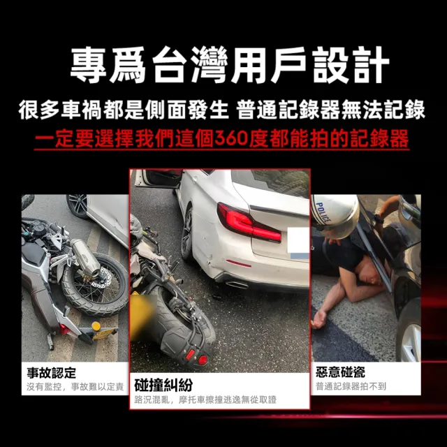 【PAPAGO!】PAPAGO! G560 四鏡頭 360度監控 WiFi 行車紀錄器(左右鏡頭180度調節/科技執法/測速提醒)