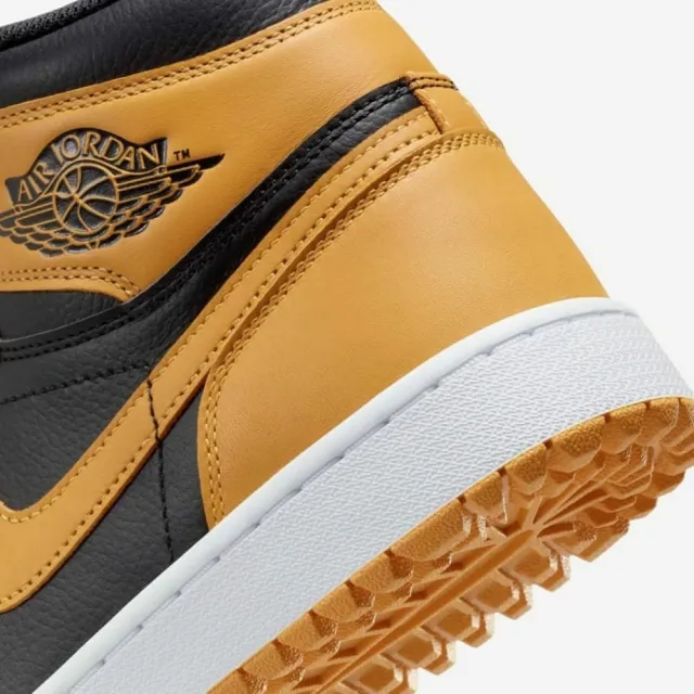 【MACHENIKE】高爾夫球鞋 Air Jordan 1 High Golf 男鞋 防水 黃 黑 Pollen 休閒鞋(DQ0660-700)