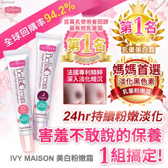 【IvyMaison】美胸緊緻乳暈淡化雙效新客入手組(美胸精油2.5 ml+乳暈霜4mlx2)