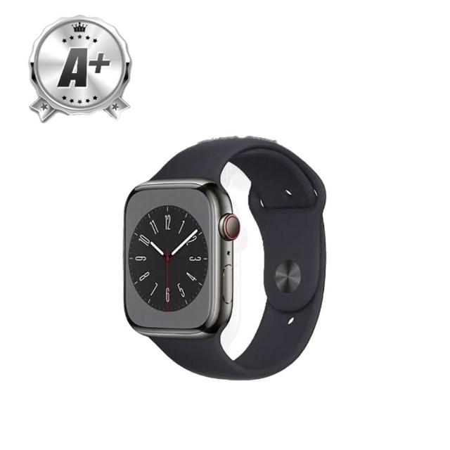 【Apple】不鏽鋼A+級福利品 Apple Watch S8 GPS版 41mm(不鏽鋼金屬錶殼搭配運動型錶帶)