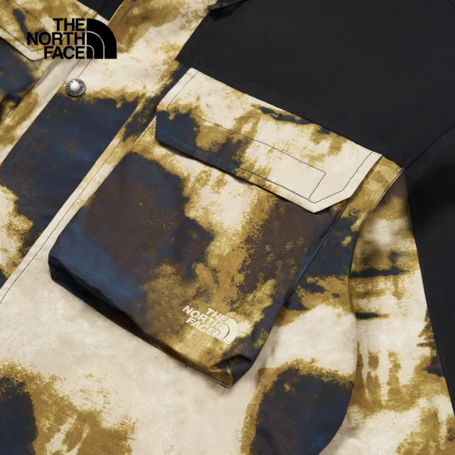 【The North Face 官方旗艦】北面男款綠色DryVent防水透氣連帽衝鋒衣｜83UQ5WO(外套)