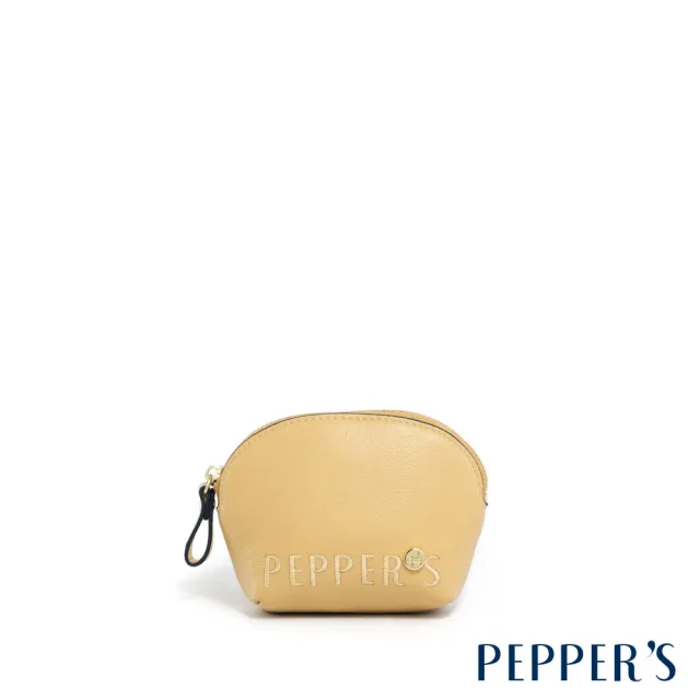 【PEPPER’S】交換禮物 DOT 真皮貝殼零錢包 - 檸檬黃/月光灰(真皮包包 零錢包 真皮)