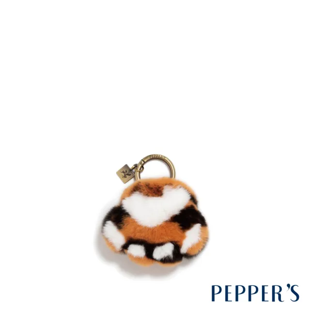 【PEPPER’S】交換禮物 FLUFFY 心型虎掌毛球掛飾 - 焦糖棕(掛飾 毛球掛飾 虎掌)