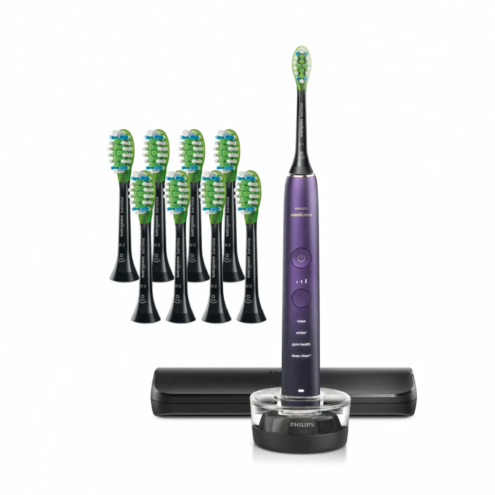 【Philips 飛利浦】官方直營 Sonicare亮白隨行智能鑽石音波電動牙刷 HX9911/69 紫鑽
