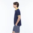 【NAUTICA】官方旗艦 男裝  撞色領口滾邊短袖POLO衫(深藍色)