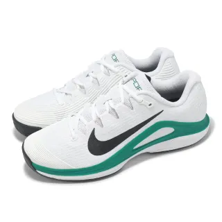 【NIKE 耐吉】網球鞋 Zoom Vapor 12 HC 男鞋 白 黑 硬地網球鞋 支撐 氣墊 緩衝 運動鞋(FV5552-104)