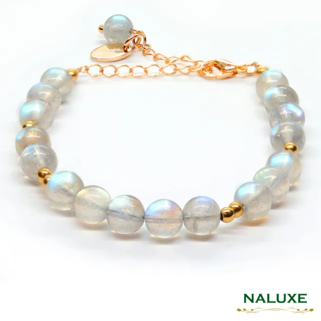 【Naluxe】拉長石 灰月光石 設計款開運手鍊(靜心紓壓｜提升洞察力｜激發潛能｜招財聚貴人｜守護愛情)